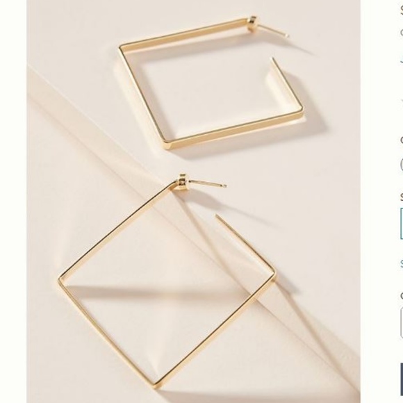 Anthropologie Jewelry - Jennifer Zeuner Jewelry Salma Hoop Earrings